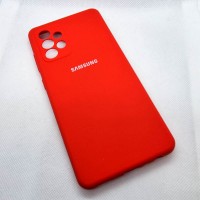 Чехол накладка Silicon Case для Samsung Galaxy A52, красный