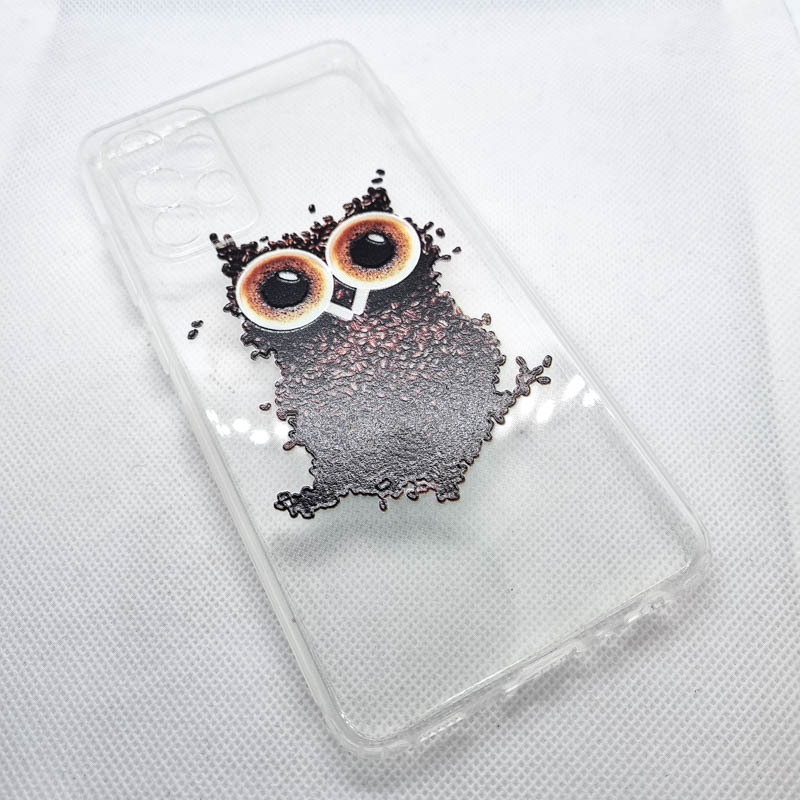 Чехол накладка для Samsung Galaxy A52 с рисунком "сова"