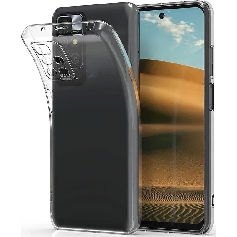 Прозрачный силикон с защитой камеры для Xiaomi Redmi 10 JFK