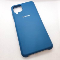 Чехол  для Samsung Galaxy A12  "Silicone Case",синий