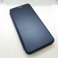 Чехол-книжка для Samsung Galaxy A12 без окна, темно-синий