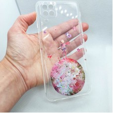 Чехол накладка для Samsung Galaxy A12 с рисунком "прозрачный"