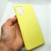 Силиконовый чехол Silicon case для Samsung Galaxy A41 светло желтый