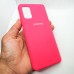 Силиконовый чехол Silicon case для Samsung Galaxy A41 розовый яркий