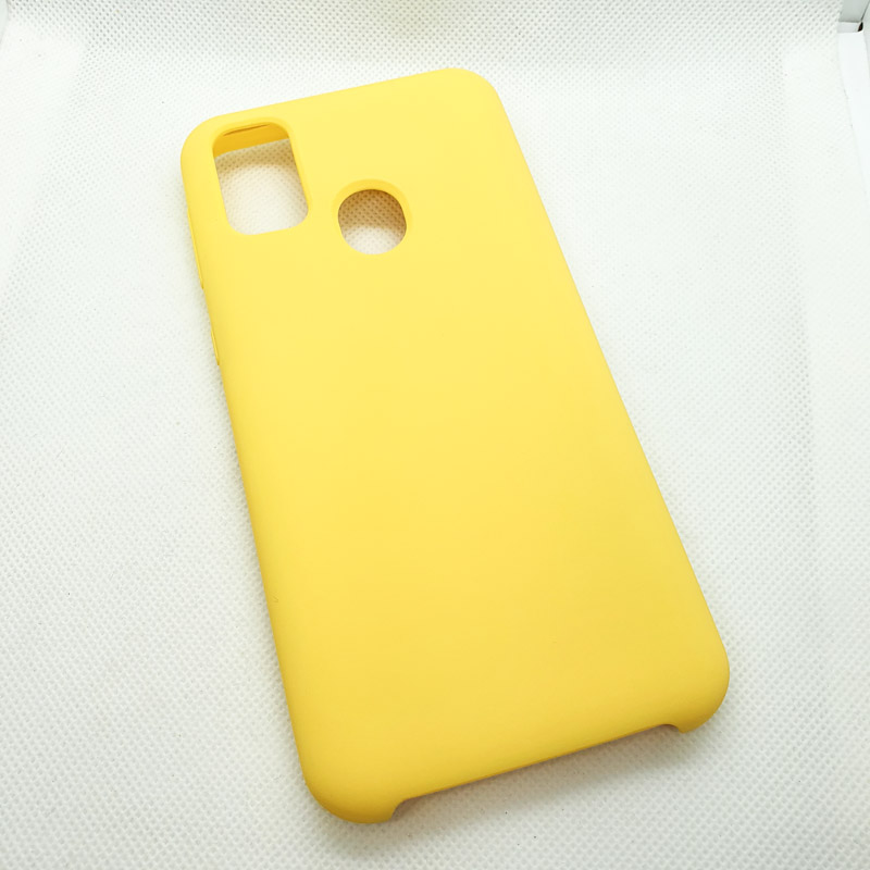 Силиконовый чехол Silicon case для Samsung Galaxy M21 желтый