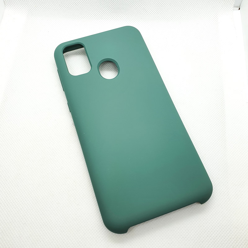 Силиконовый чехол Silicon case для Samsung Galaxy M21 зеленый