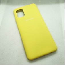 Силиконовый чехол Silicon case для Samsung Galaxy A31 желтый