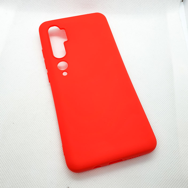 Чехол Silicone case для Xiaomi Mi Note 10 , красный