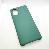 Силиконовый чехол Silicon case для Samsung Galaxy A31 зеленый
