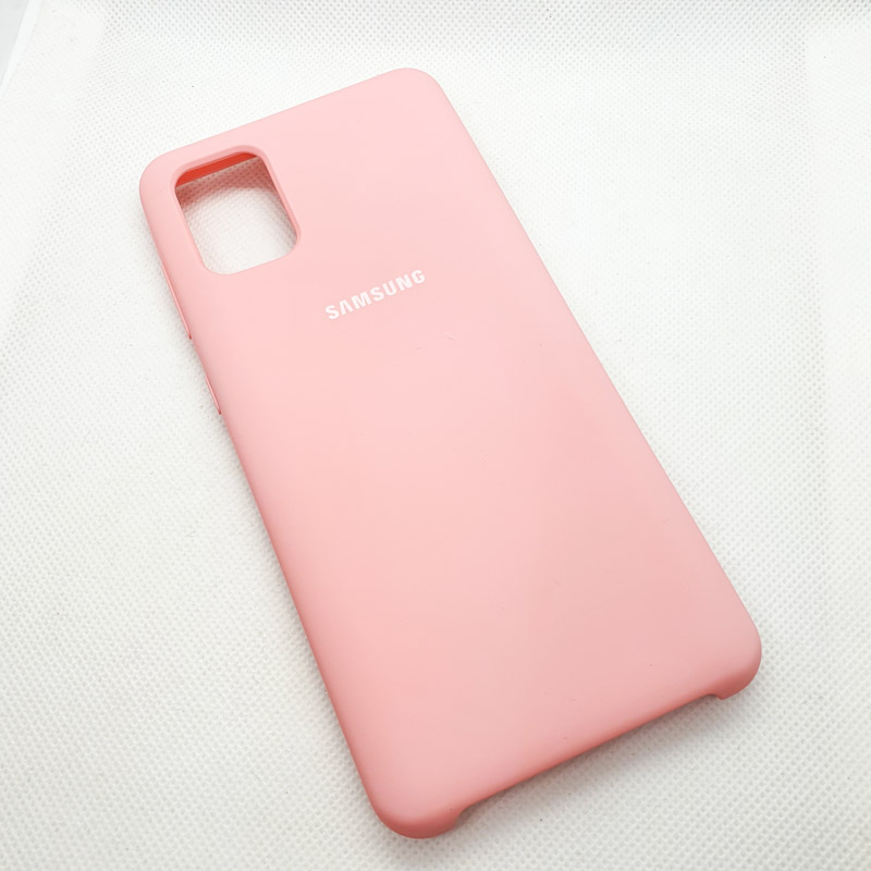 Силиконовый чехол Silicon case для Samsung Galaxy A31 розовый