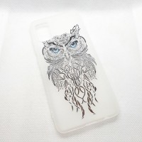 Чехол накладка для Samsung Galaxy A41 с рисунком "сова"