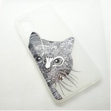 Чехол накладка для Samsung Galaxy A41 с рисунком "кот"