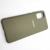 Силиконовый чехол Silicon case для Samsung Galaxy A41 хаки