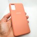 Силиконовый чехол Silicon case для Samsung Galaxy A41 персиковый