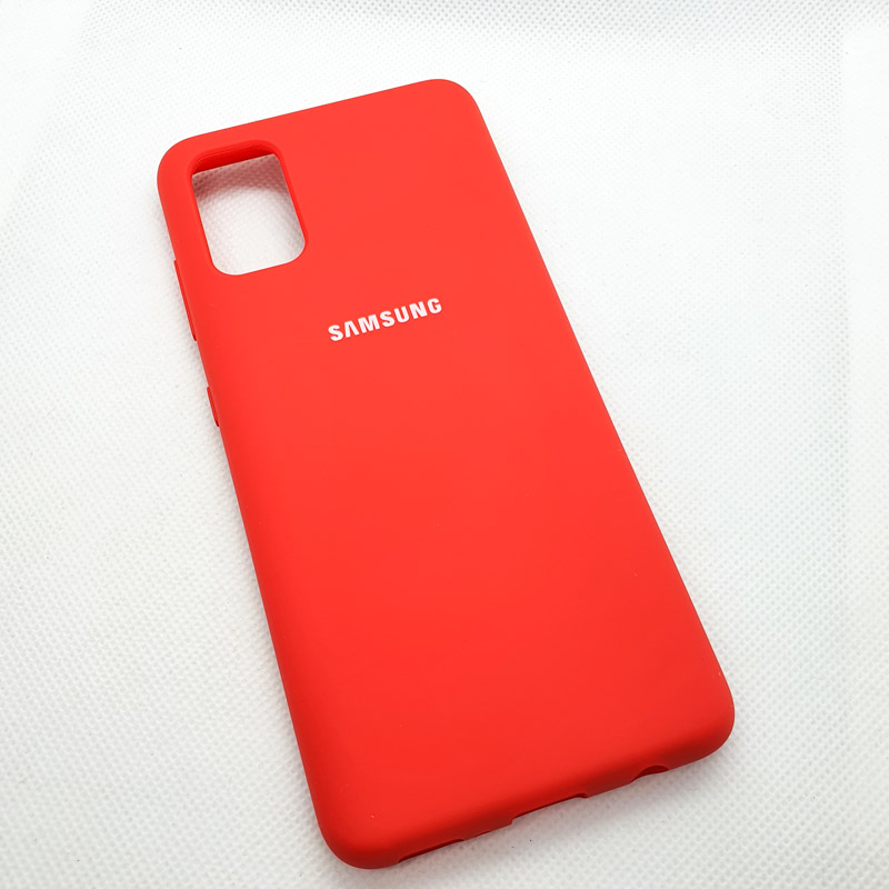 Силиконовый чехол Silicon case для Samsung Galaxy A41 красный