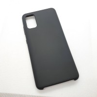 Силиконовый чехол Silicon case для Samsung Galaxy A41 черный