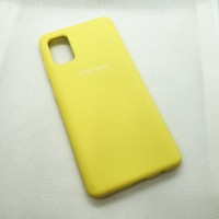 Силиконовый чехол Silicon case для Samsung Galaxy A41 светло желтый