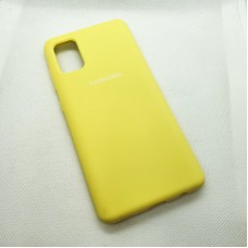 Силиконовый чехол Silicon case для Samsung Galaxy A41 светло желтый