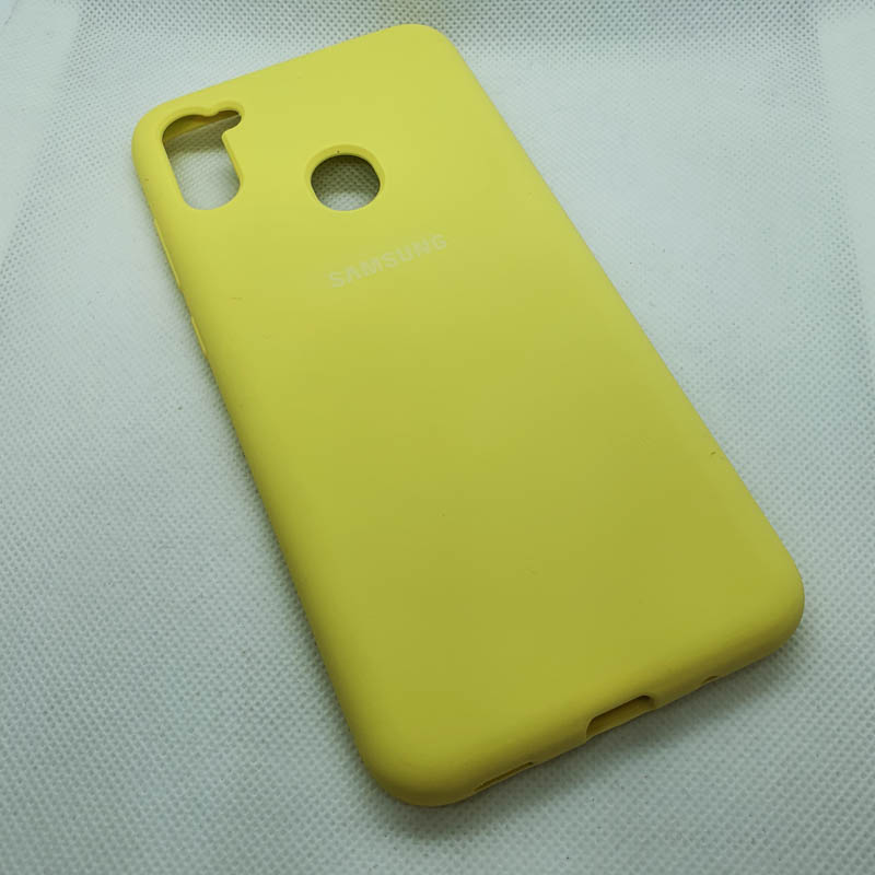 Чехол  для Samsung Galaxy A11s silicon case желтый