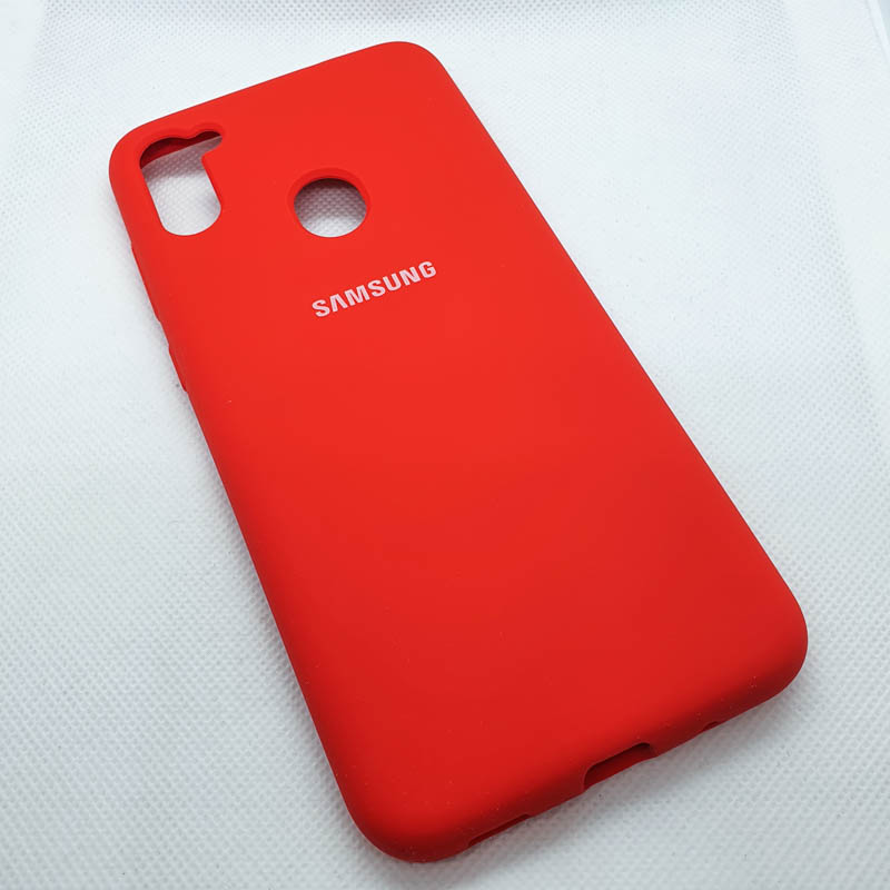Чехол  для Samsung Galaxy A11s silicon case красный