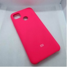 Чехол Silicone case для Xiaomi Redmi 9c , ярко розовый