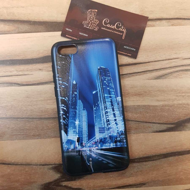 Чехол накладка для Samsung Galaxy J2 Core с рисунком Вечерний сити