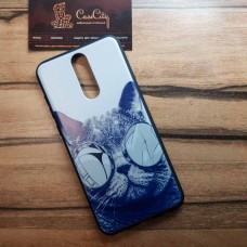 Чехол накладка для Samsung Galaxy J6 / J600 F/DS (2018) с рисунком Кот в очках