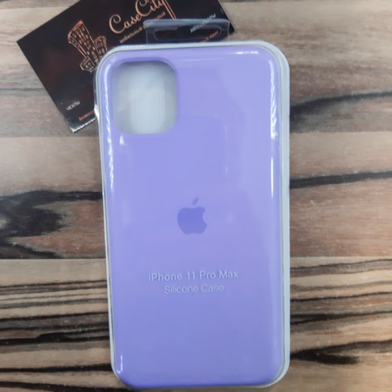 Силиконовый чехол Silicone Case для Apple iPhone 11 Pro Max, сиреневый