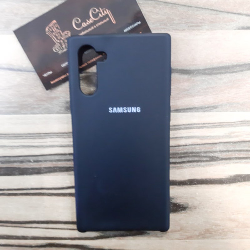 Силиконовый чехол  Silicon case для Samsung Galaxy Note10 N970 черный