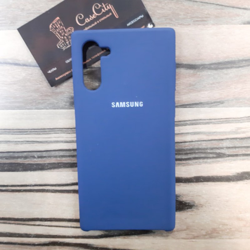 Силиконовый чехол  Silicon case для Samsung Galaxy Note10 N970 синий