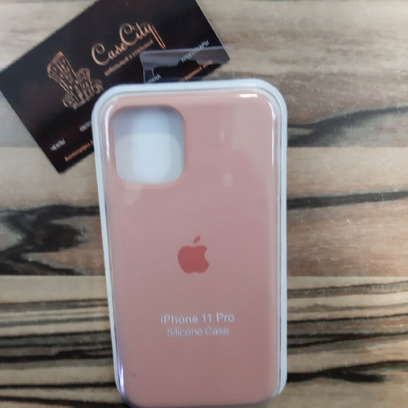 Силиконовый чехол Silicone Case для Apple iPhone 11 Pro, розовый