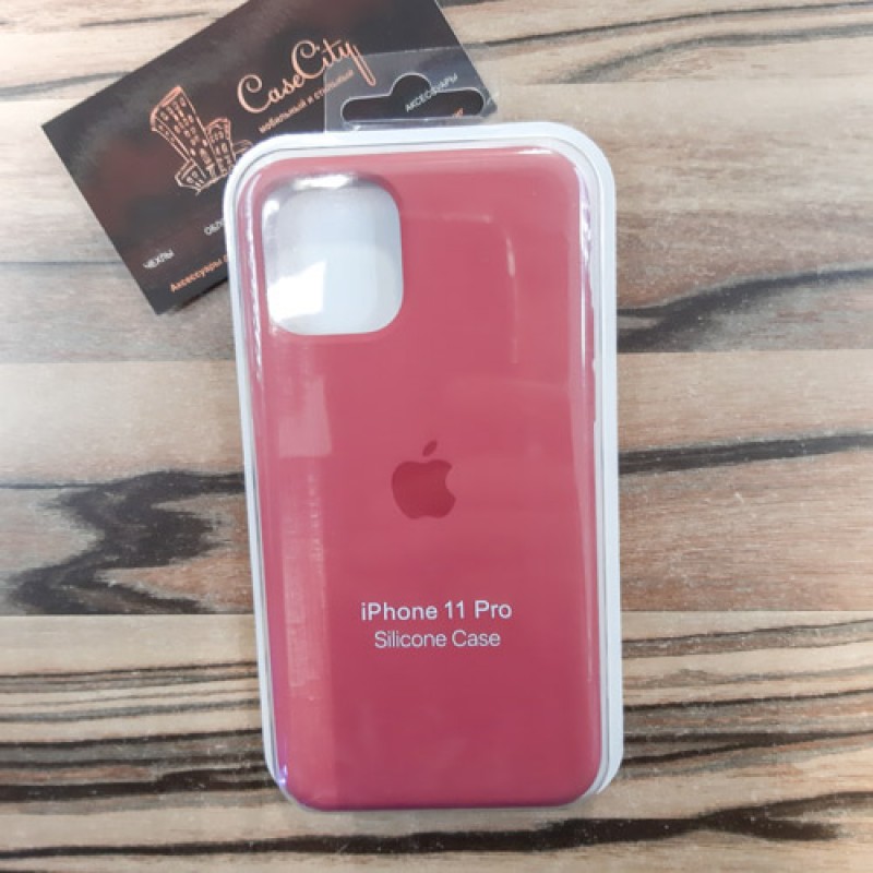 Силиконовый чехол Silicone Case для Apple iPhone 11 Pro, рыже-коричневый