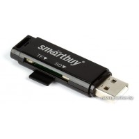 Картридер Smartbuy USB 2.0 SD/microSD 715 черный (SBR-715-K)