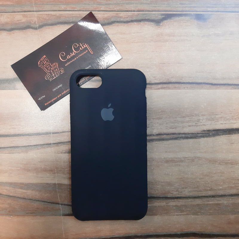 Чехол Silicone case для Iphone 7, чёрный