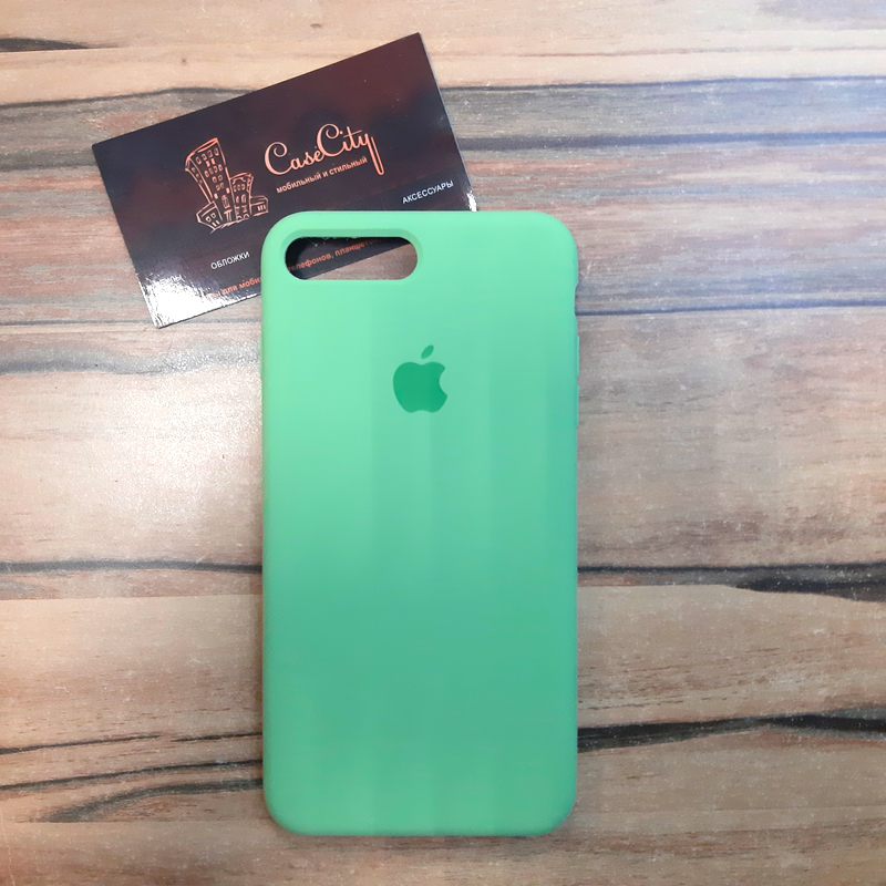 Чехол Silicone case для iPhone 7 plus / 8 plus, зеленый