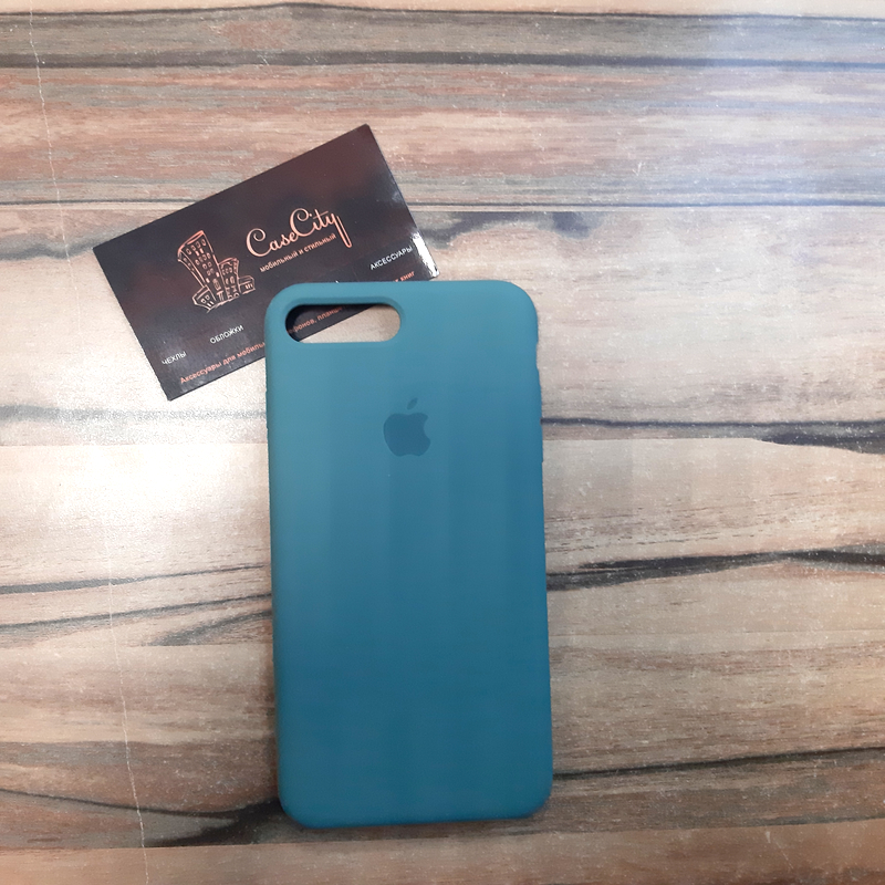 Чехол Silicone case для iPhone 7 plus / 8 plus (# 48), зеленый