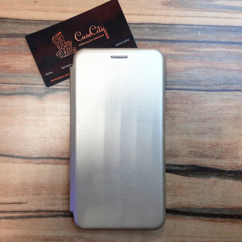 Чехол-книга "EXPERTS" для Huawei P30 Lite, сатин-серебро