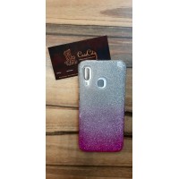 Чехол-накладка для Samsung Galaxy A40 Серебряно-розовый