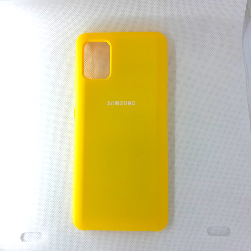 Чехол накладка Silicon Case для Samsung Galaxy A51, жёлтый