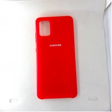 Чехол накладка Silicon Case для Samsung Galaxy A51, красный