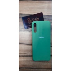 Силиконовый чехол для Samsung A70 зелёный