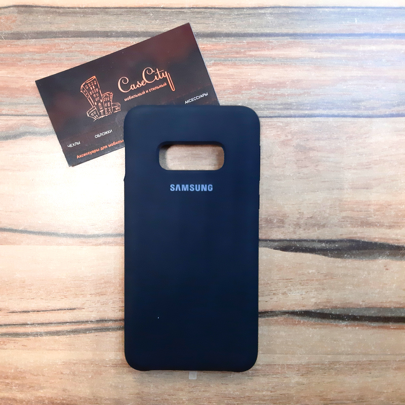 Силиконовый чехол "Silicone Case" для Samsung Galaxy S10 (G973), чёрный