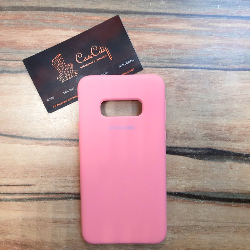 Силиконовый чехол "Silicone Case" для Samsung Galaxy S10 Plus (G975), розовый - 1