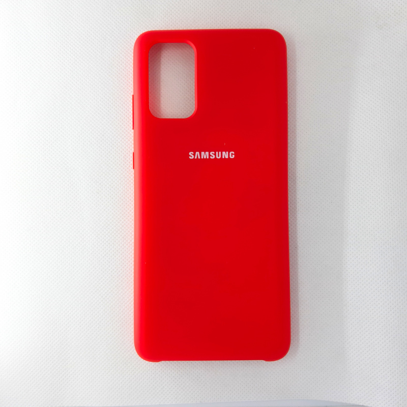 Чехол накладка Silicon Case для Samsung Galaxy S20+, красный