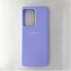 Чехол накладка Silicon Case для Samsung Galaxy S20 Ultra, сиреневый