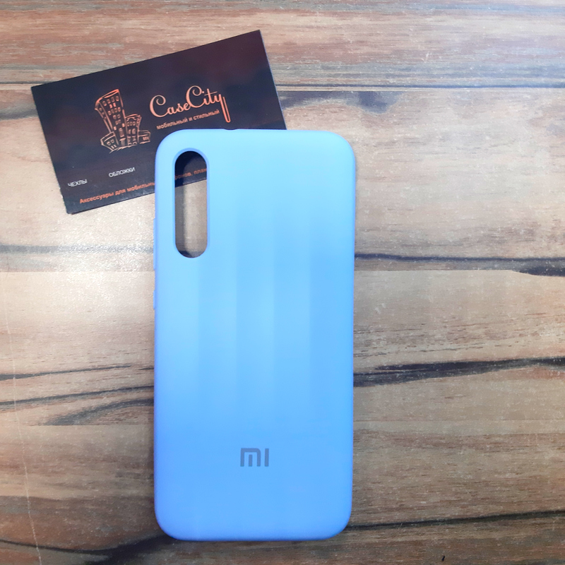 Силиконовый чехол "Silicone Case" для Xiaomi Mi A3, голубой