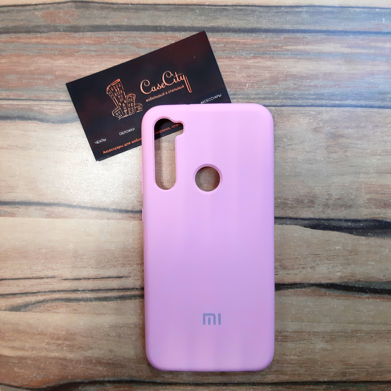 Силиконовый чехол Silicone Case для Xiaomi  Redmi Note 8, розовый