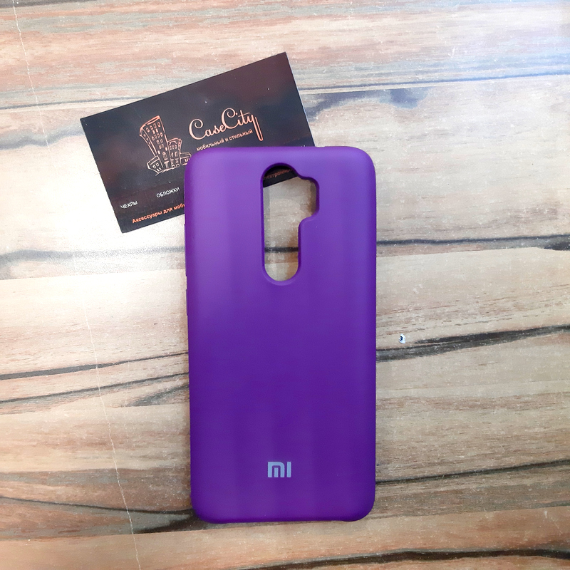 Силиконовый чехол Silicone Case для Xiaomi Redmi Note 8 Pro, фиолетовый