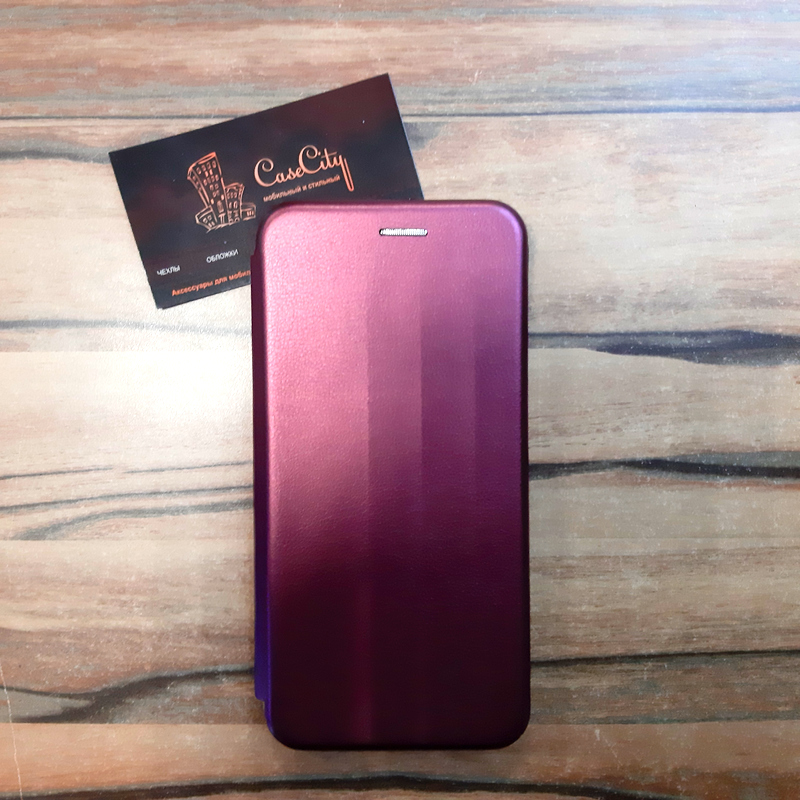 Чехол-книга EXPERTS для Xiaomi Redmi Note 8 Pro, бордовый