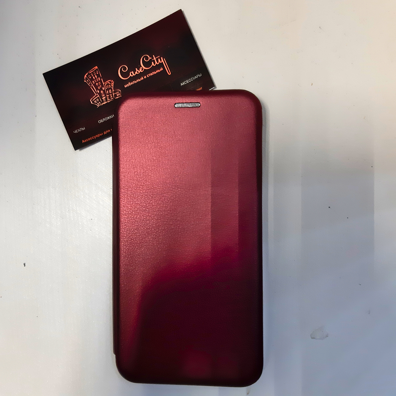 Чехол-книга EXPERTS для Xiaomi Redmi 8A, бордовый
